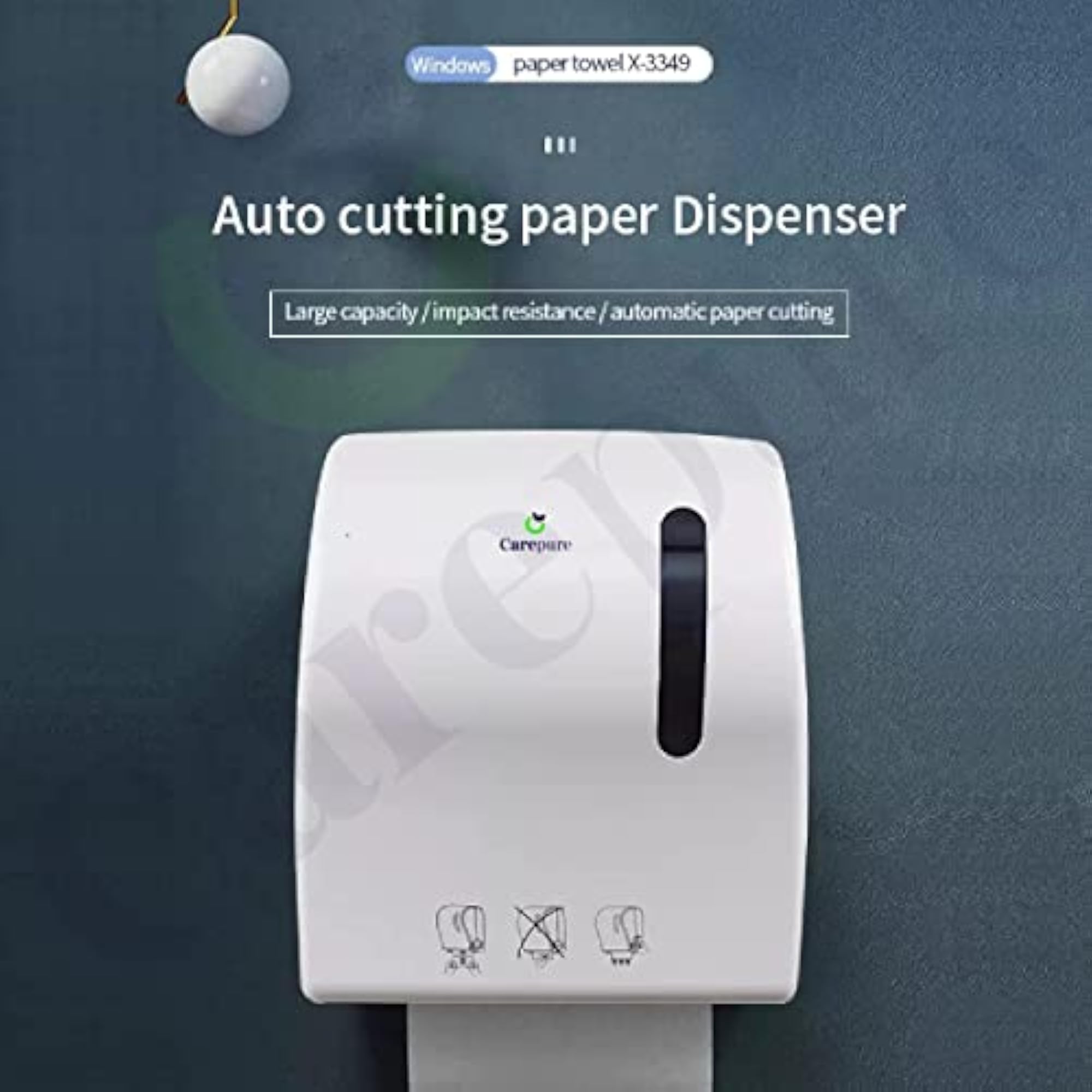 Wall Mounted HRT Roll Tissue Auto Cut Paper Holder